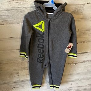 Baby Reebok Hooded Romper Size 24 Months NEW